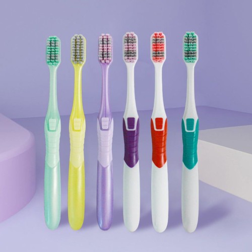 Cleaning Spiral Bristle Transparent Orthodontic Toothbrush