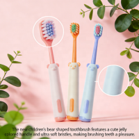 Kids Teeth Brush with Animal Shape Handle Custom Private Label Toothbrush