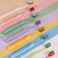 Personalized Logo Soft Bristle Pearl Color Handle Adult Plastic Toothbrush